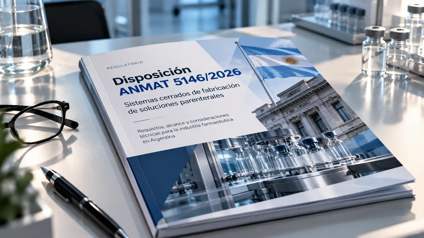 Informe ilustrativo sobre la Disposición ANMAT 5146/2026 y los requisitos de los sistemas cerrados para soluciones parenterales.