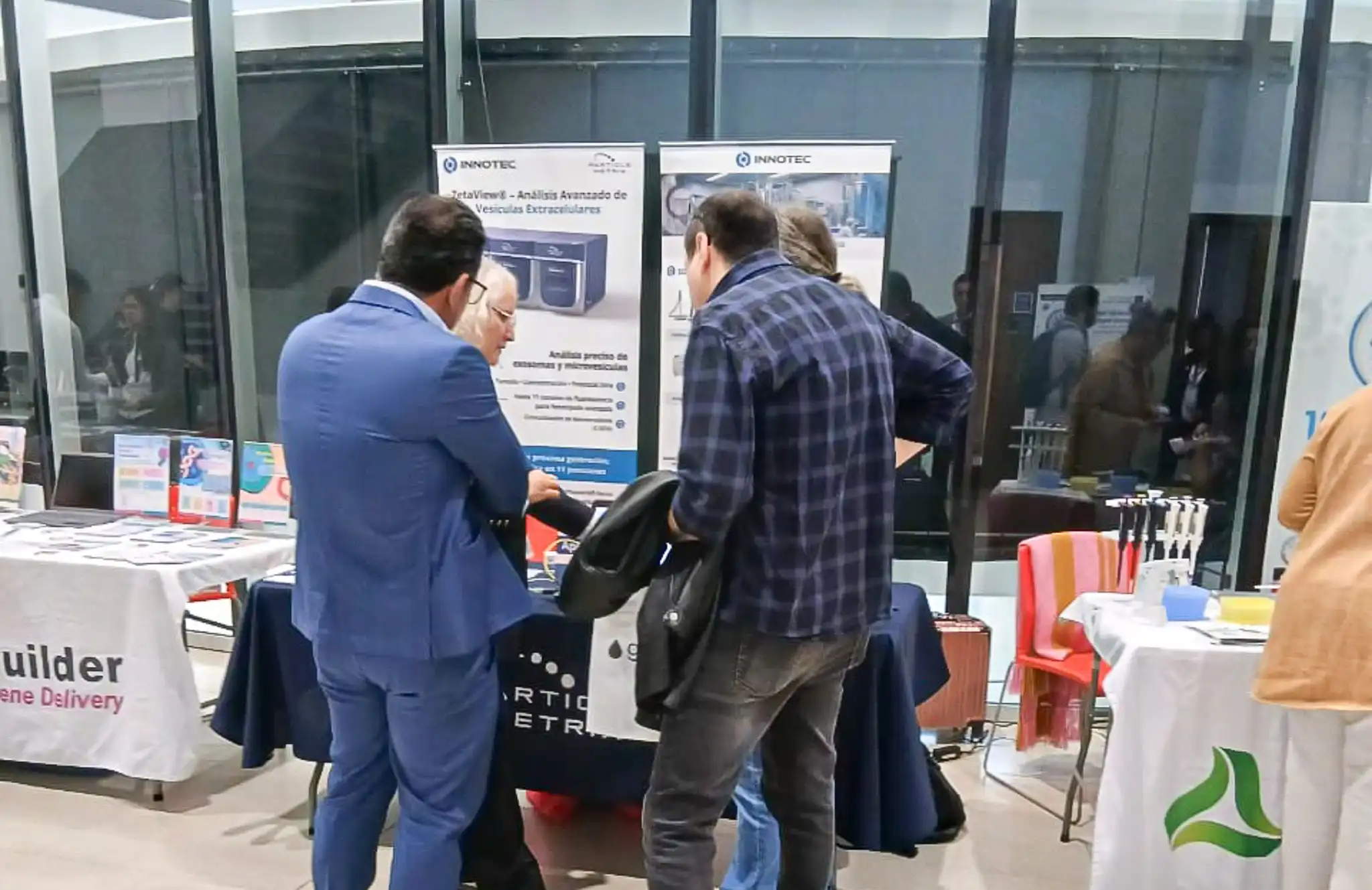 Innotec booth at GAVE 2026 demonstrating extracellular vesicle characterization technologies